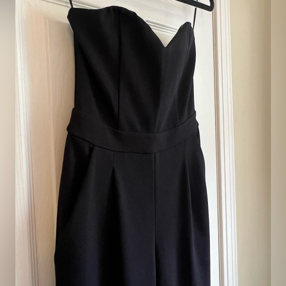 Express Black Strapless Sweetheart Neck Jumpsuit - Picture 3 of 12